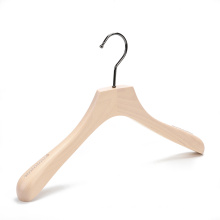 PENGFEI top quality washed white wooden coat hanger with non-slip shoulder